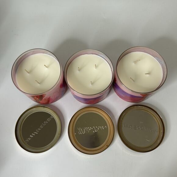 Bath & Body Works Berry Fruit Punch 3-wick Scented Candle 14.5oz Lot Of 3 - Picture 4 of 5